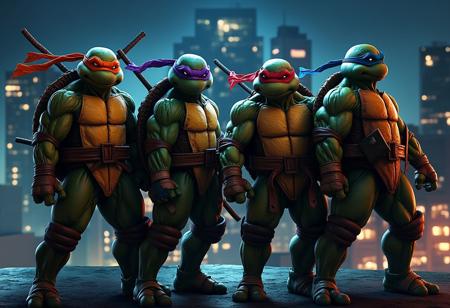 TMNTGroup TMNTRaphael TMNTMichelangelo TMNTLeonardo TMNTDonatello wearing purple bandana mask with eye-holes wearing orange bandana mask with eye-holes wearing red bandana mask with eye-holes wearing blue bandana mask with eye-holes a teenage mutant ninja turtle a group of teenage mutant ninja turtles TMNTLastRonin