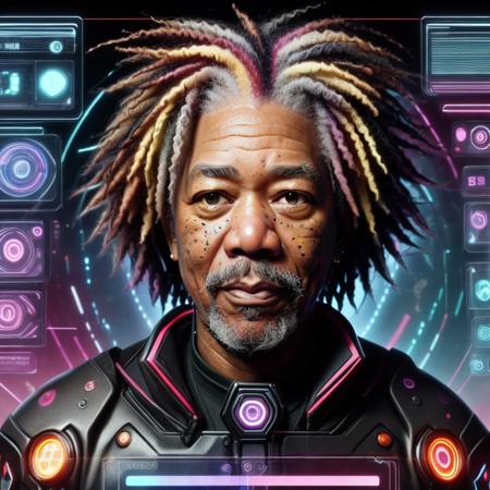(morgan freeman) hackingui, user interface, hud, colorful rainbow colors, <lora:hackingui:1>, (perfect hair, perfect face:1.25)