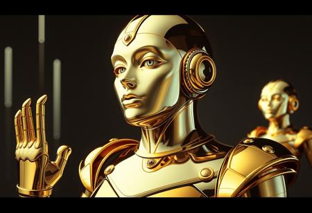 Avant-garde , 1970s futurism, chrome and gold
