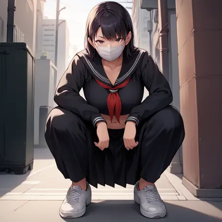 Sukeban / Delinquent Girl Outfit - Pony