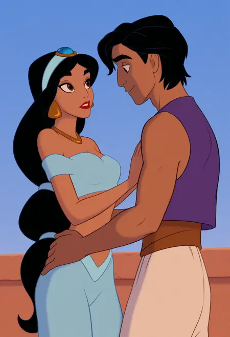 Jasmine and Aladdin - Aladdin | Illus Couple
