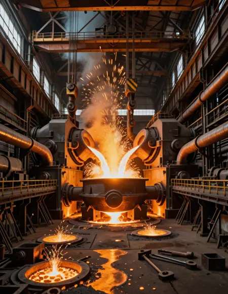 metal foundry illu