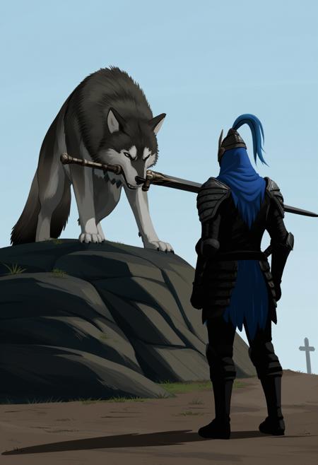 Artorias and Great Grey Wolf Sif [Z-image] ZIT1.0