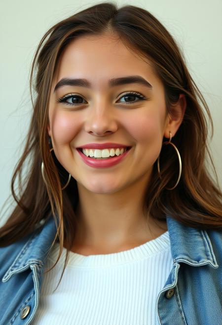 18yo lovely female delighted surprise, head shot