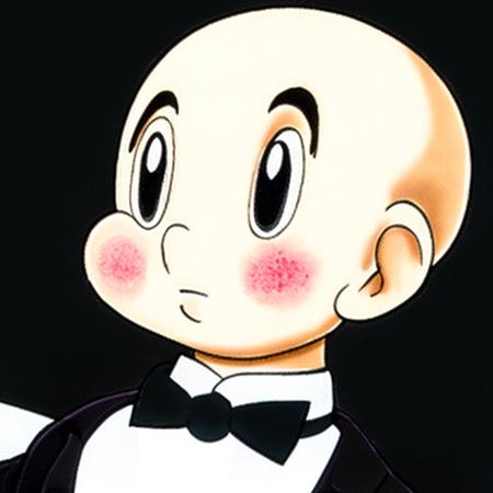 a bald man wearing a tuxedo, extremely detailed, art by oTZk