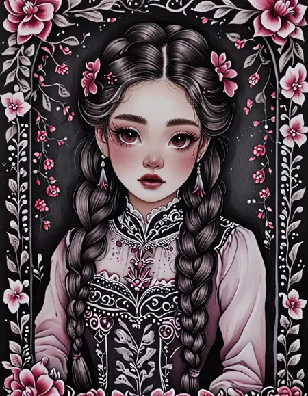 Gothic Pink Floral