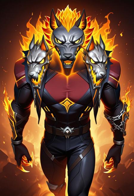 Blazing Fire Cerberus (Fortnite) Illustrious