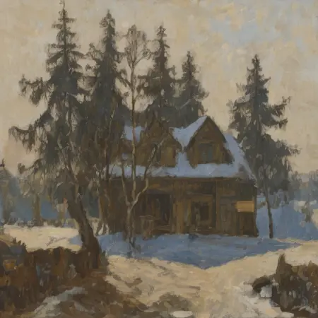 oil painting Konstantin Ivanovich Gorbatov-油画 戈尔巴托夫