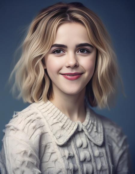 KiernanShipka,<lora:KiernanShipkaSDXL:1>,A close-up portrait of a beautiful girl, smiling, with a Layered Shag with Bangs hair style,  winter dress, highly detailed, highly realistic, 12K