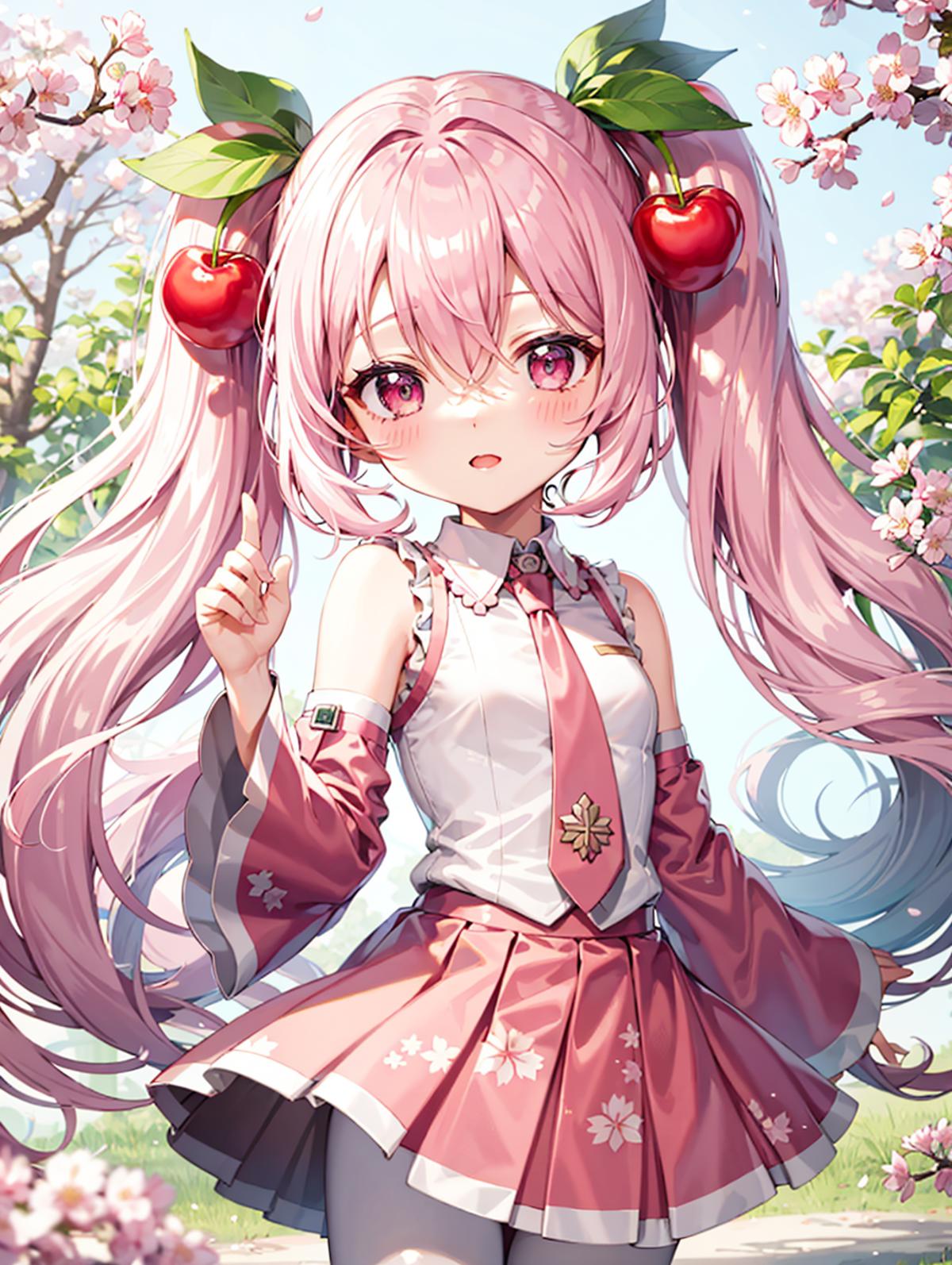 Sakura Miku | LoRA image by SoftCherries