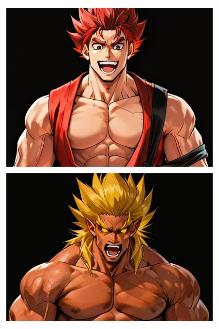 风间火月(kazama kazuki)and 炎邪(ENJA)- 侍魂 Samurai Spirits