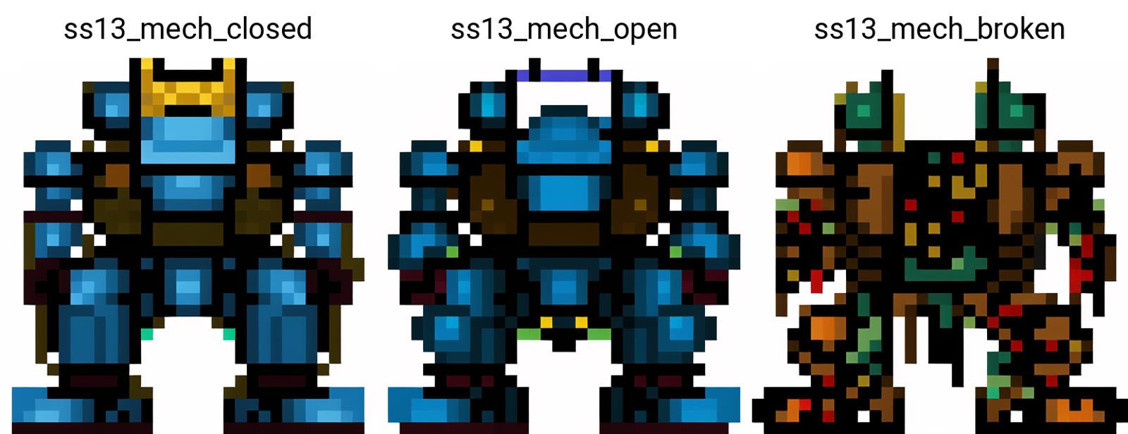 Mechs Pixel Art sprites - Space Station 13 [Pixel perfect, pixel art]  image by SteampunkEngineer