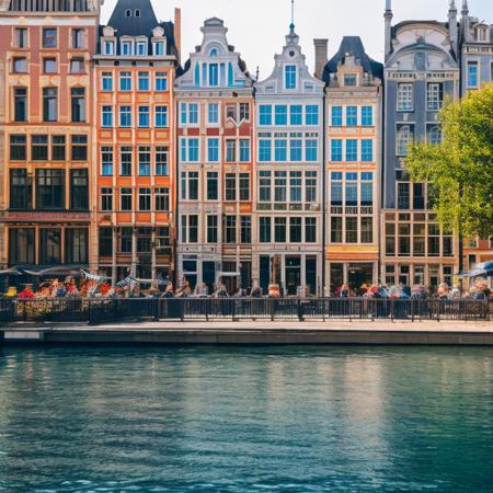 calm water in european city