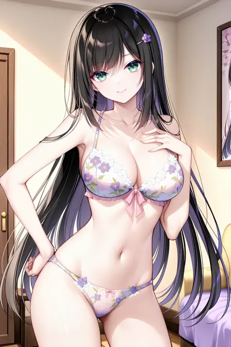 [costume] Floral Print lingerie / 花色内衣