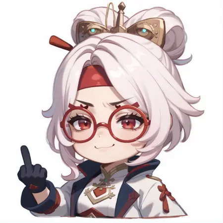Genshin Impact Sticker SDXL LoRA | Chibi Expressions [Pony Diffusion]
