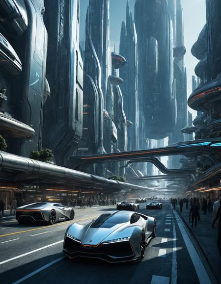 <lora:Zoom_Cars:1>,Cornelisz Hendriksz Vroom,vehicle,car,driving,<lora:Metroplex-Futuristic-000006:1>,futuristic city backgrond,futuristic city scape,stunning sci-fi concept art,futuristic city street,