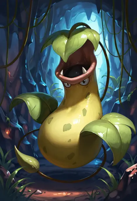 Victreebel: Flycatcher Pitcher Plant | ウツボット (Pokedex #0071) [Illustrious]