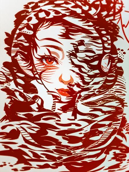 (masterpiece), (best quality),1girl,looking at viewer,paper cutout,