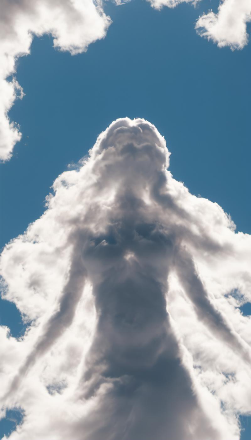 An Angel Shape Cloud in the Sky