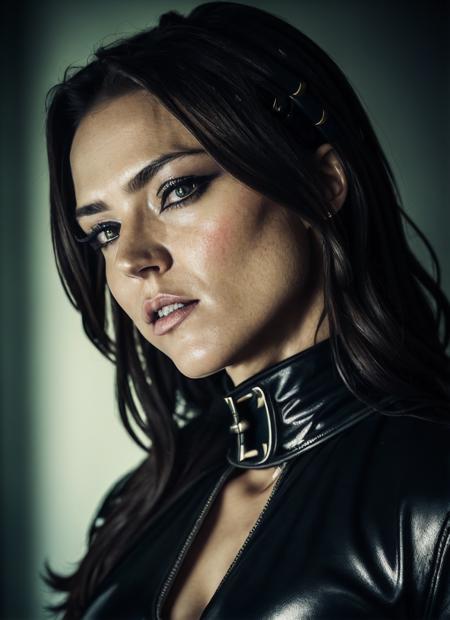 professional photograph of sks woman as ((dominatrix)), ((detailed face)), (High Detail), Sharp, 8k, ((bokeh)), <lora:locon_trieste_v1_from_v1_64_32:1.25>