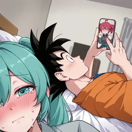 Sad Dog Staring While Owner Looks at Another Dog | Meme Pose Concept | IllustriousXL and NoobAI