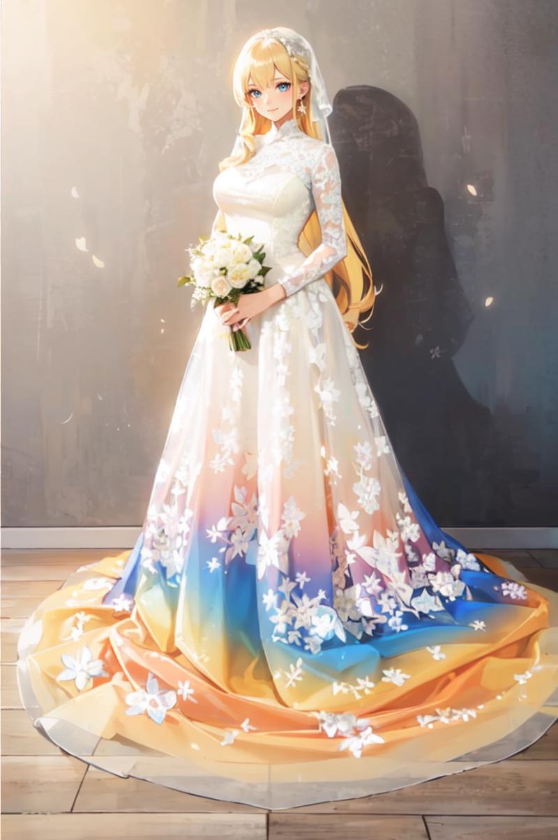 Sunrise Dipped Wedding Dress image by Maxetto