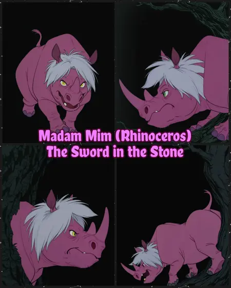Madam Mim (Rhinoceros) | The Sword in the Stone | IllustriousXL & PonyXL