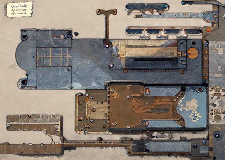 a map of a prison with a bunch of tanks, <lora:UnderMaps-10:0.85>