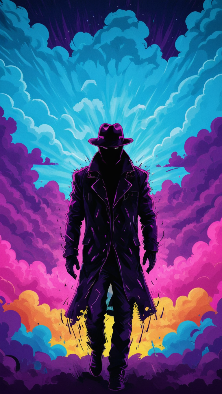 illustration, clouds, Rorschach-test, pop art, shapes, colors, <lora:mob100:0.8>,  dark,  <lora:retro-neon-style:0.6>,  <lora:zavy-rmlght-sdxl:0.4>