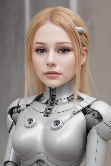 High detail RAW color Photo of beautiful (m4b3lm4y:1.2) woman <lora:MabelMay1:0.75>, mix4,complex 3d render ultra detailed of a beautiful porcelain profile woman android face, cyborg, robotic parts, 150 mm, beautiful studio soft light, rim light, vibrant details, luxurious cyberpunk, lace, hyperrealistic, anatomical, facial muscles, cable electric wires, microchip, elegant, beautiful background, octane render, H. R. Giger style, 8k, best quality, masterpiece, illustration, an extremely delicate and beautiful, extremely detailed ,CG ,unity ,wallpaper, (realistic, photo-realistic:1.37),Amazing, finely detail, masterpiece,best quality,official art, extremely detailed CG unity 8k wallpaper, absurdres, incredibly absurdres,robot, silver halmet, full body, sitting