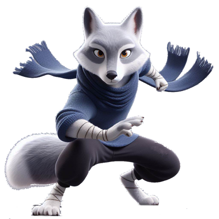 Zhong Corsac fox Brown eyes Dark blue sweater Clothing Black sweatpants Wrap Paws Furry male