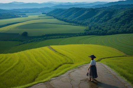 Rice terrace, bright