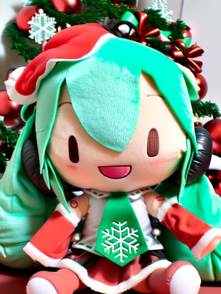 <lora:fufu_pg:1>,fu1fu,Christmas,hatsune miku,