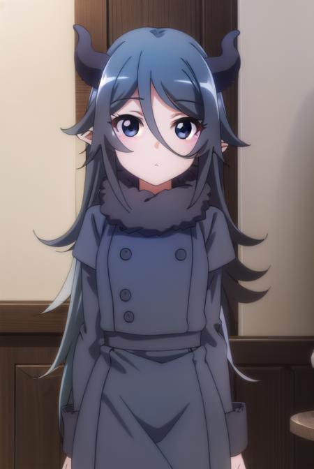 lutiabutte, <lora:lutia butte s2-lora-nochekaiser:1>,
lutia butte, long hair, bangs, black hair, hair between eyes, horns, pointy ears, (black eyes:1.5),
BREAK long sleeves, fur trim, fur collar,
BREAK indoors,
BREAK looking at viewer, (cowboy shot:1.5),
BREAK <lyco:GoodHands-beta2:1>, (masterpiece:1.2), best quality, high resolution, unity 8k wallpaper, (illustration:0.8), (beautiful detailed eyes:1.6), extremely detailed face, perfect lighting, extremely detailed CG, (perfect hands, perfect anatomy),