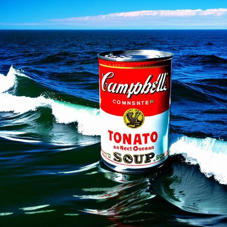 Campbell Soup Can On The ocean