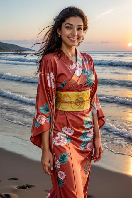 1 woman, beautiful, cute standing at Indian beach, sunrise, close photo
<lora:DETAIL_SLIDER_BY_STABLE_YOGI:0.5>
<lora:Kimono Dress by Stable Yogi:0.8> red kimono dress