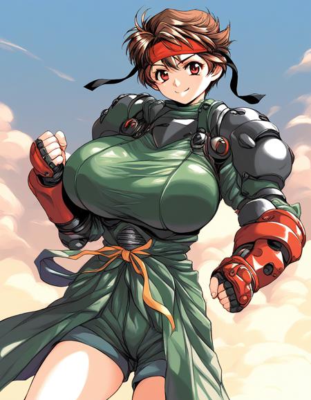 TachibanaNatsune, short hair, brown hair,  huge breasts, red eyes, brown eyes, 