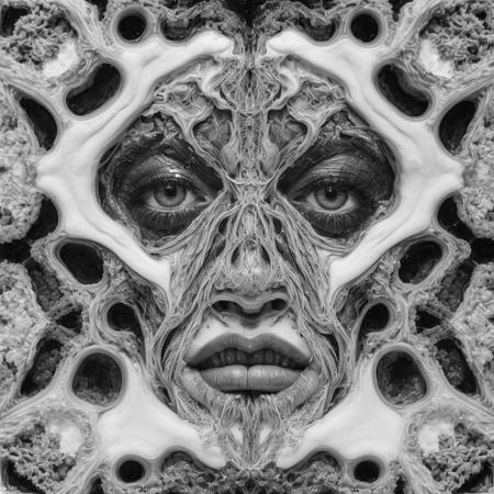 a hyper detailed abstract acrylic portrait of a woman,
3d cross section,
deformed forms,
monochramatic,
shallow depth of field,
ink on paper,
sunlight,
intricate anatomy,
thomas desjardins,
deijardon,
