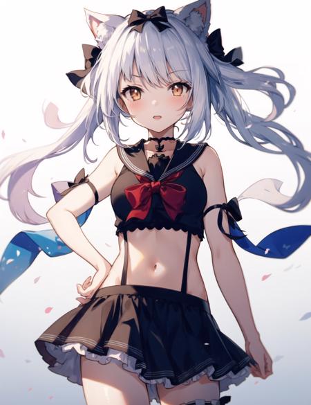 1girl, cowboy shot,
yukikaze \(azur lane\), crop top, miniskirt,
<lora:yukikaze_regular:1>, masterpiece, best quality,