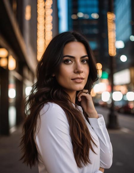 cinematic photo Mid-shot portrait of a beautiful ((ohwx woman)) in her 30s , with long hair, candid street portrait in the style of Martin Schoeller award winning, Sony a7R    <lora:emeraudetoubia_dh128_v1:1> . 35mm photograph, film, bokeh, professional, 4k, highly detailed