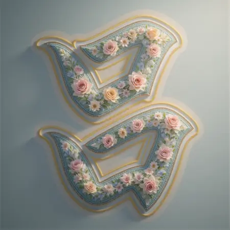 Artistic flower word FLUX