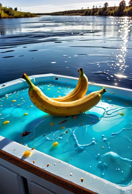 A lone banana, slightly speckled with brown, sits on a kitchen counter dreaming of adventure. One day, a breeze from the open window nudges it off the edge and into a makeshift “boat” made of a cereal box. Carried by a stream of spilled orange juice, the banana sets sail on a sticky river, encountering sugar cube icebergs and a crew of rebellious grapes along the way.