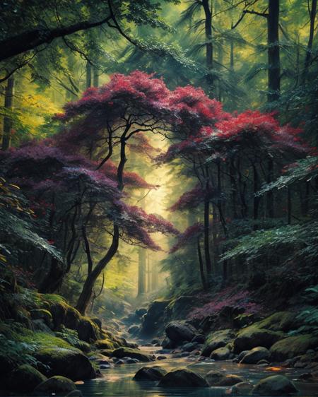 (8k, Best quality, Masterpiece),(magazine cover:1.2),Super Detail,Petal,forest,Firefly,Particles,Poster,design,3D art,A nice composition.,Surreal,OC render,Complex,details,Ray tracing,Depth of field,Beautiful creative picture,(exquisite text layout:1.2),(large theme text:1.5),haibao,(masterpiece, top quality, best quality, official art, beautiful and aesthetic:1.2), <lora:moonriver-noise:0.8> <lora:Ink scenery:0.5> <lora:more_details:1> <lora:P_GHIBLI_V3:0.5>