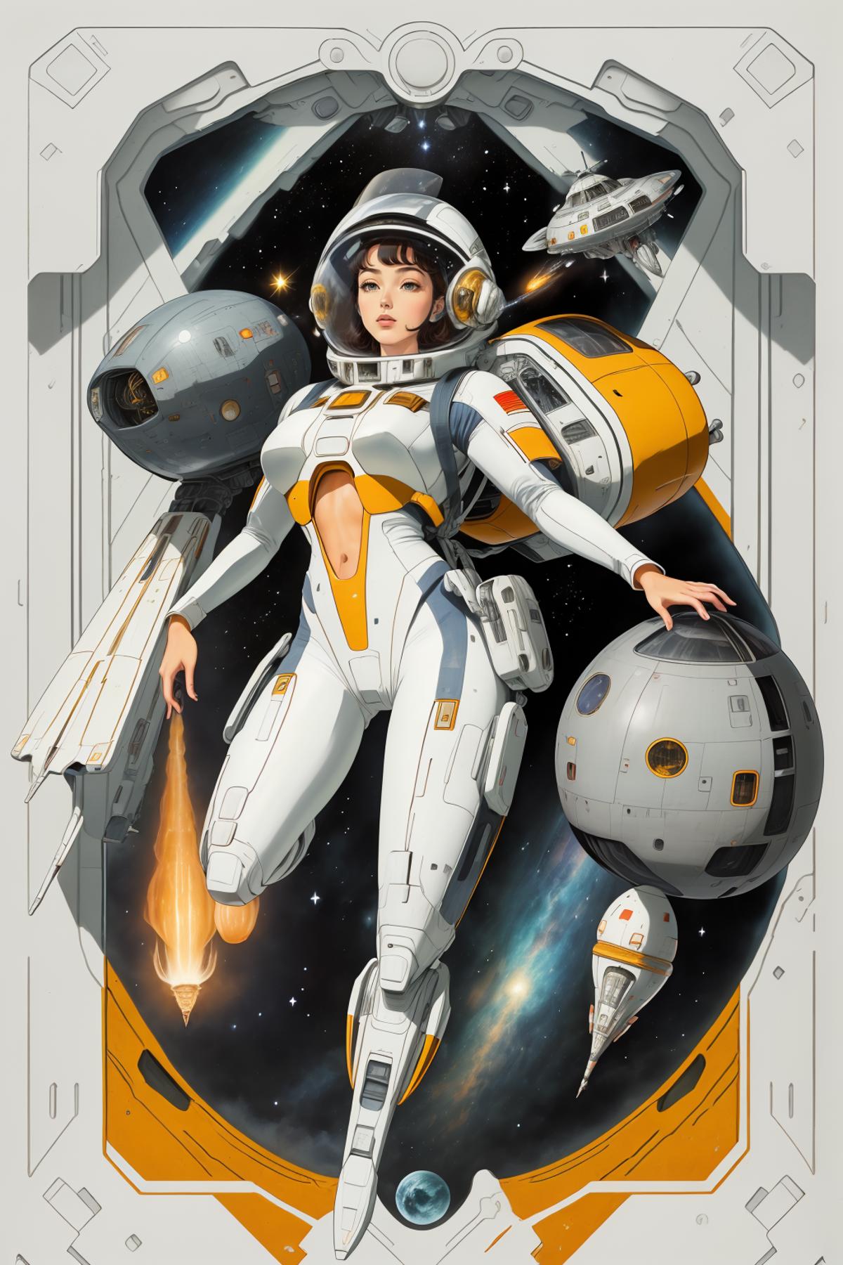 retro-spacecraft 复古飞船 image by daohuozhe428569