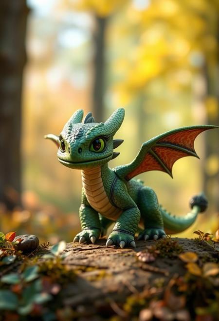 mini dragon, green scale, sunny forest, Terrible Terror, Terrible Terror from How to train your dragon