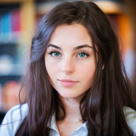 photograph of a 20 yo american woman with long brown hair, a character portrait by Alayna Lemmer, wallpaper, poster, sharp focus, insanely detailed, lush detail, filigree, intricate, crystalline, perfectionism, max detail, 4k uhd, masterpiece, hard edge, studio portrait, studio photography Leica M2, sigma 50mm Lens, f/5.6, #myportfolio, 500px <lora:heyimbeev1:0.9>