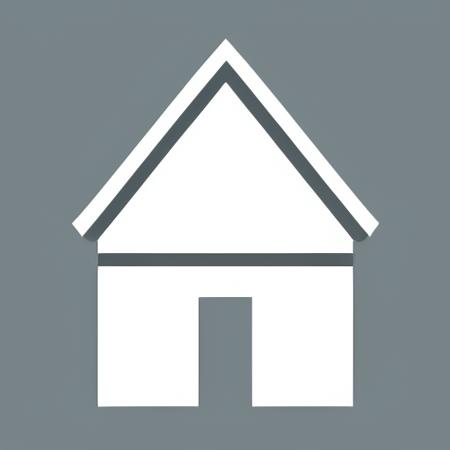 icon of  a house with a chimney and windows with a white background  <lora:icons:1>