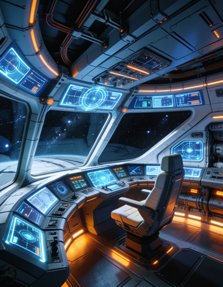 futuristic starship command bridge v1.0