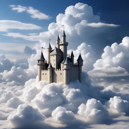 CloudAI<lora:CloudAI:0.6> A castle made of cloud material