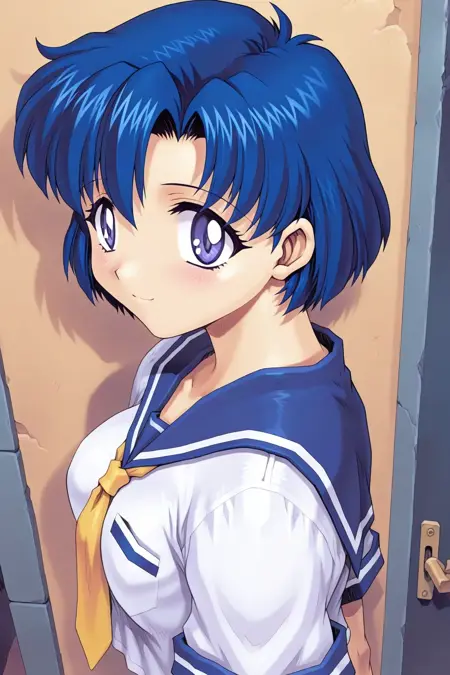 [Illustrious][Pony]Mizuno Ami(水野亜美) - 90s Nakayohi Mogudan Style